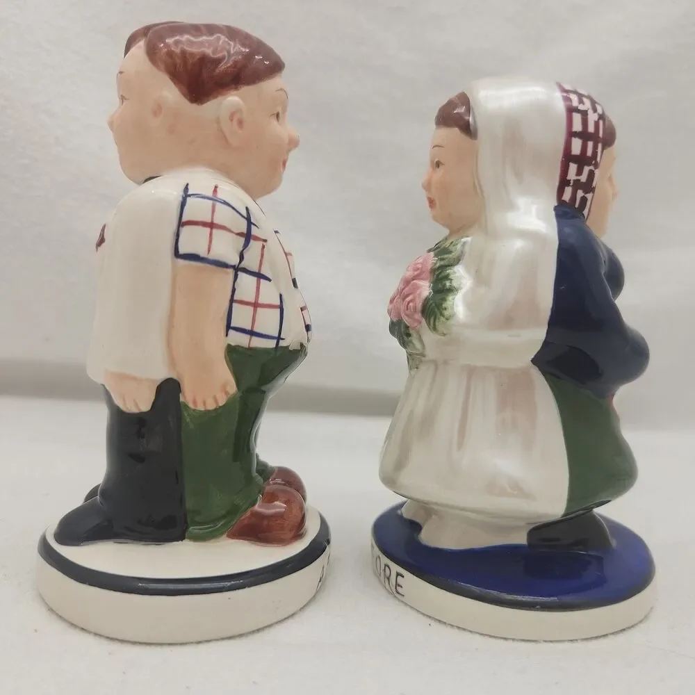 Salt And Pepper Shakers Goebel Hummel 1950's Before And After Bride Groom VTG
